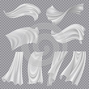 Realistic Fluttering Cloths Transparent Background