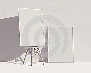 Realistic frame photo and a beautiful light photo
