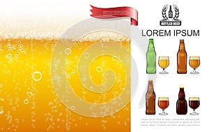 Realistic Frothy Lager Beer Concept