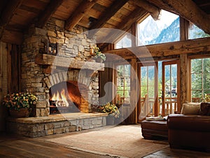 realistic gas log fireplace