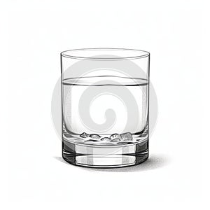 Realistic Glass Of Water Vector Illustration