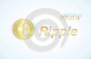 Realistic gold coin ripple