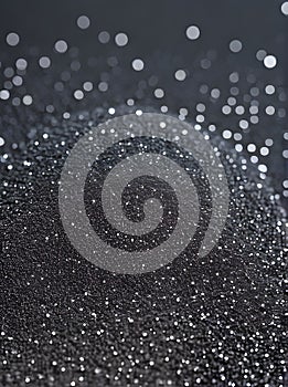 Realistic grains of salt on black background.