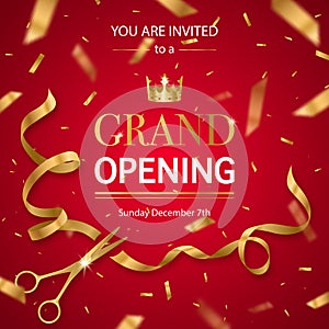 Realistic Grand Opening Invitation Pattern