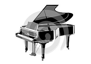 Realistic grand piano