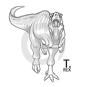 Realistic graphic dinosaur