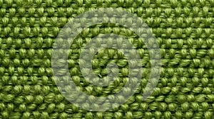 Realistic green color hemp fabric texture