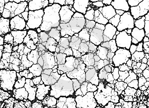 Realistic ground cracks. Rough surface texture pattern