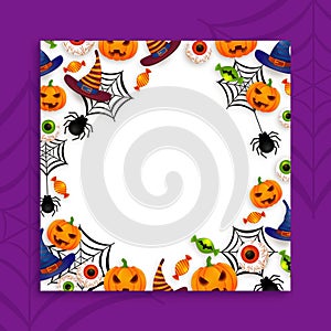 realistic halloween frame design illustration