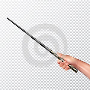 Realistic Hand With Magic Wand