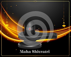 realistic happy maha shivratri festive background design