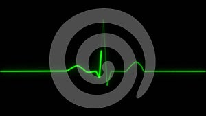 Realistic Heart Pulse Monitor Animation