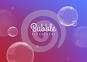 Realistic High Quality Bubbles Soap on Colored Background