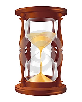 Hourglass realistic vector illustration