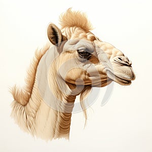 Realistic Hyper-detailed Camel Painting With Meticulous Detail