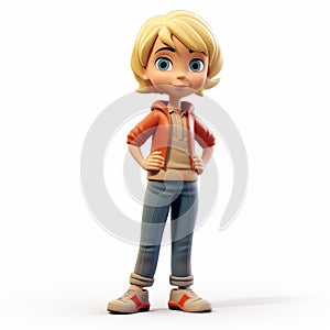 Realistic Hyper-detailed Gif Animation Of Adventure-themed Kids Model photo
