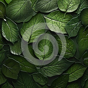 Realistic Hyper-detailed Leaf Background With Organic Forms