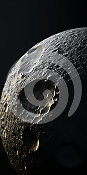 Realistic And Hyper-detailed Rendering Of Moon With Craters