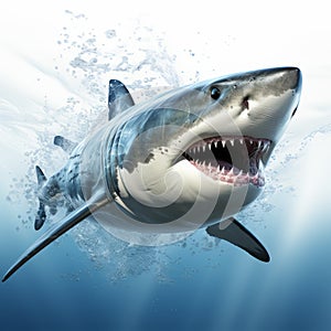 Realistic Hyper-detailed White Shark In Ultra Hd