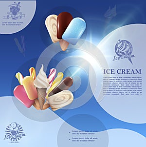 Realistic Ice Cream Light Template