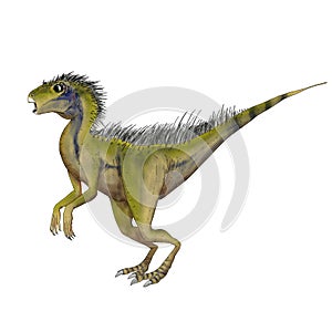 Realistic illustration of a dinosaur of the pegomastax species