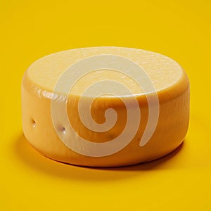 Realistic illustration featuring a cheery cheeseyellow backdrop