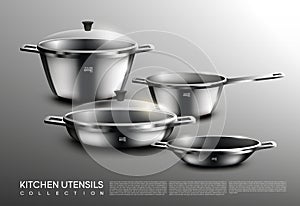 Realistic Kitchen Cookware Set