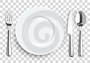 Realistic Knife Fork Spoon Stainless Steel Flatware