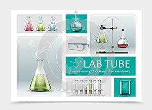 Realistic Laboratory Equipment Composition