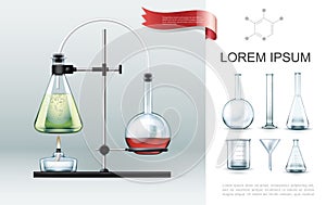 Realistico laboratorio elementi 