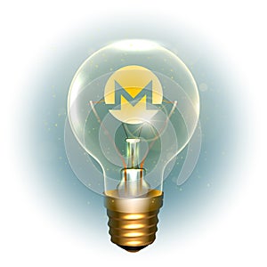 Realistic lamp with the symbol