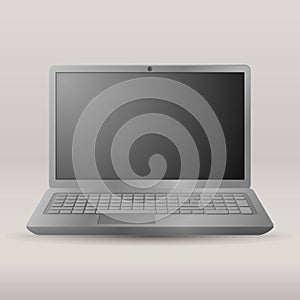 Realistic Laptop Isolated on transparent Background. for your design