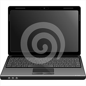 realistic laptop vector illustration isolated white background