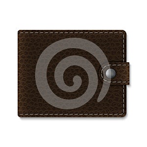 realistic leather wallet