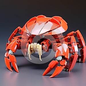 Realistic Lego Crab With Big Claws - Vray Style