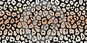 Jaguar, leopard print. Vector seamless pattern. Realistic animal skin background