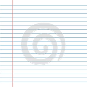 Realistic lined notepapers with blank space