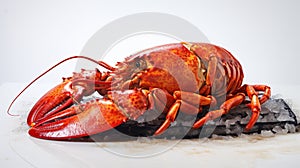 Realistic Lobster Display: Hyper-realistic Oil Painting With Social Commentary