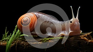 Realistic looking alien lifeform snail creature xenomorph with dramatic lighting