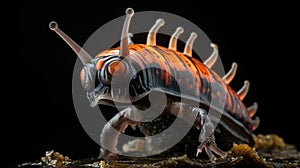 Realistic looking alien lifeform snail creature xenomorph with dramatic lighting