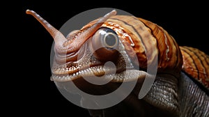 Realistic looking alien lifeform snail creature xenomorph with dramatic lighting