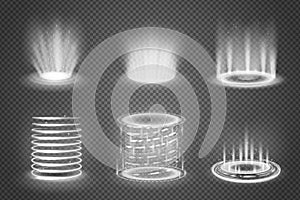 Realistic Magic Portals Transparent Set