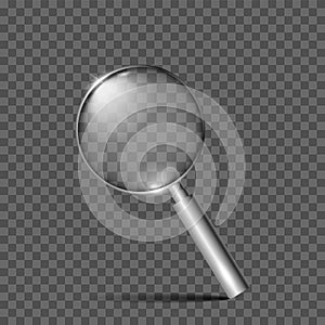 Realistic magnifying glass