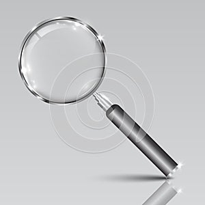 Realistic magnifying glass - vector