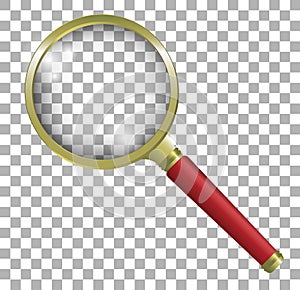 Realistic magnifying glass vector