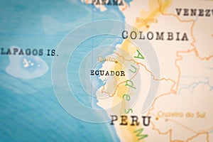 The Realistic Map of Ecuador.