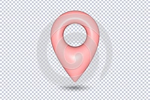 3D map location point marker of map
