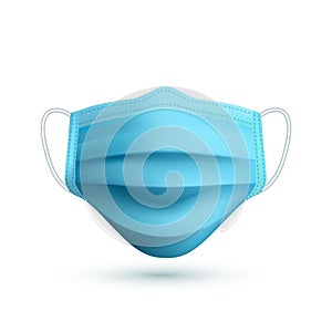 Realistic medical face mask. Details 3d medical mask. Vector illustration