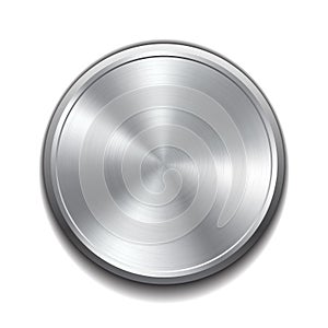 Realistic metal button