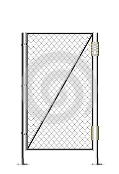 Realistic metal chain link fence